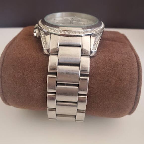 Michael Kors Blair Women's Watch 39mm Silver with Crystals Quartz MK5165 Running - Picture 10 of 11